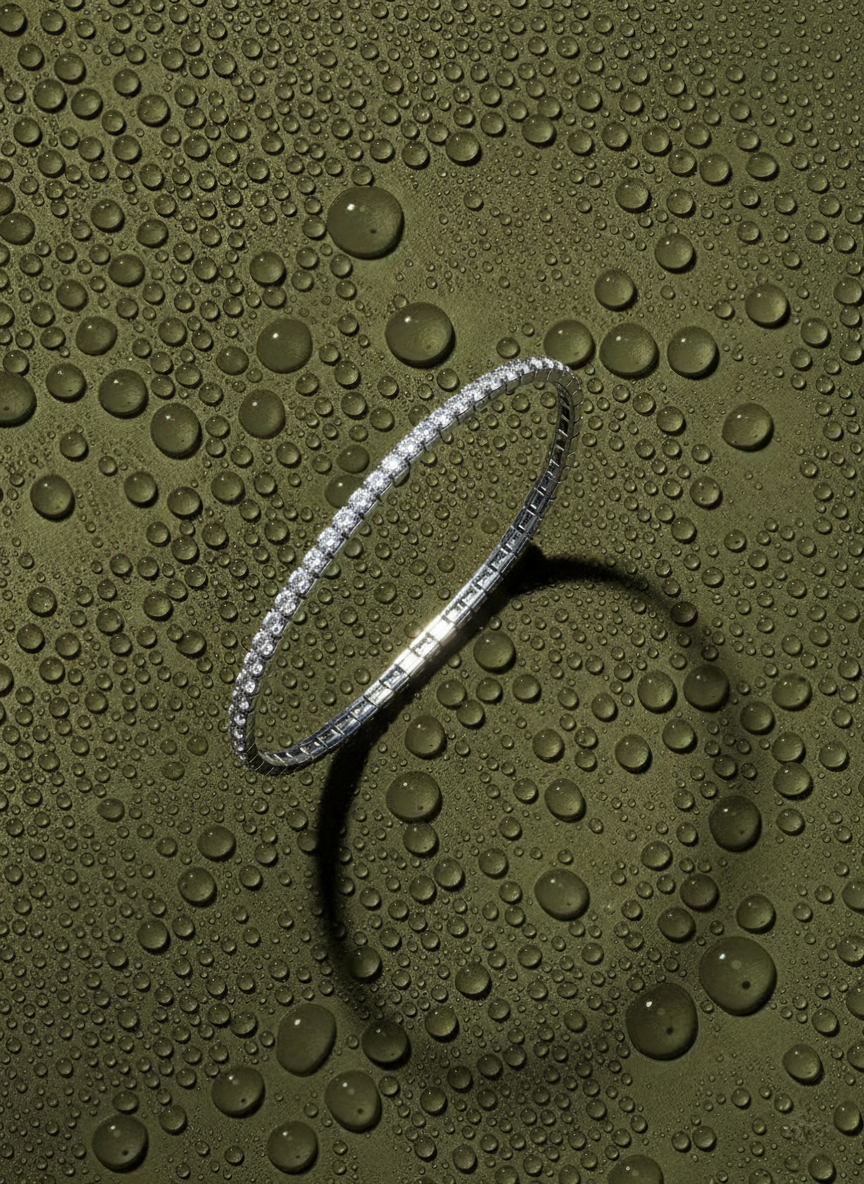 Classic Crystal Stretch Tennis Bracelet | Sterling Silver