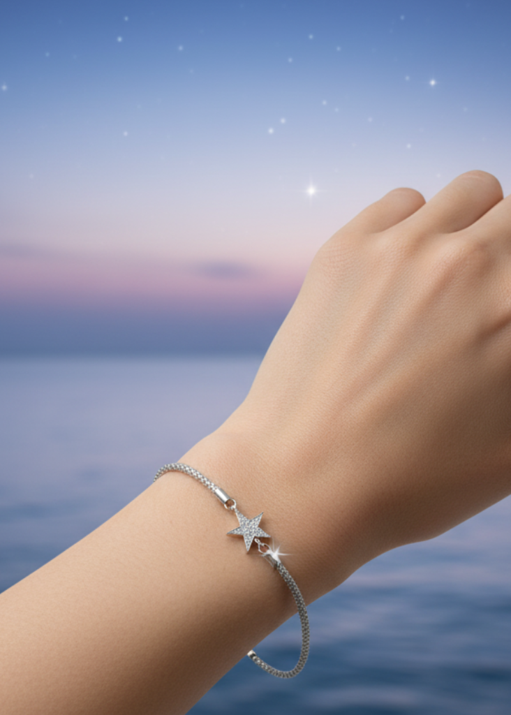 Celestial Star Mixed Chain Bracelet | Sterling Silver