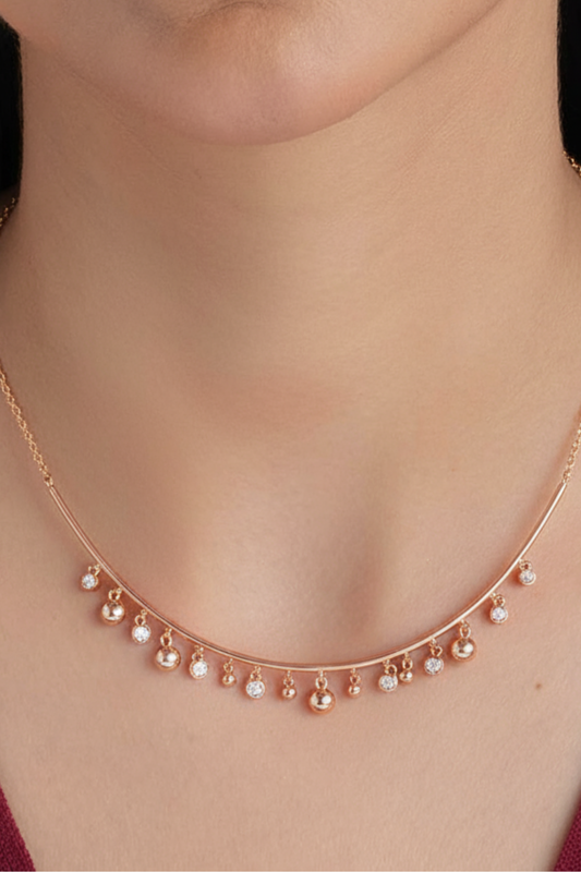 Dangling Charm Collar Necklace