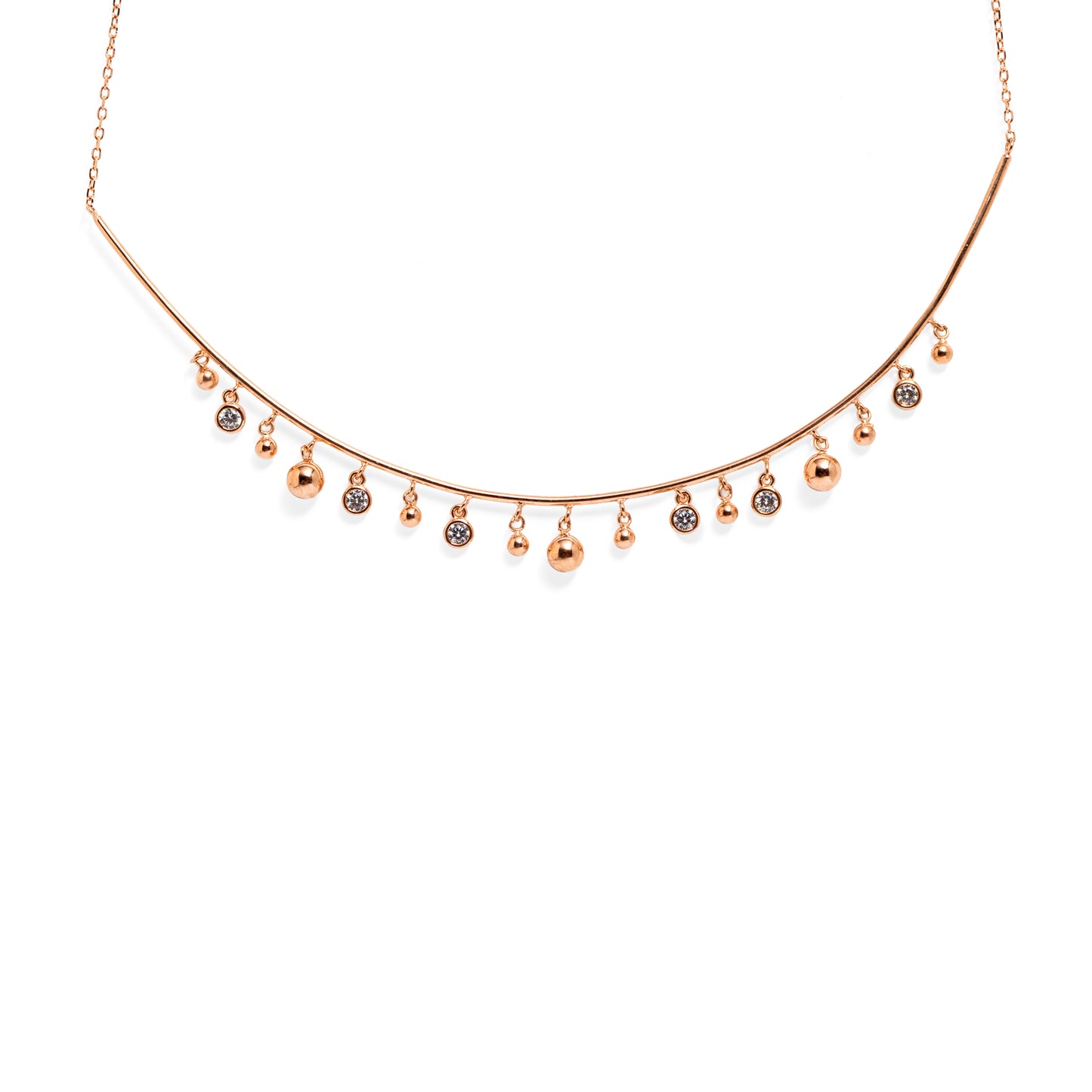 Dangling Charm Collar Necklace