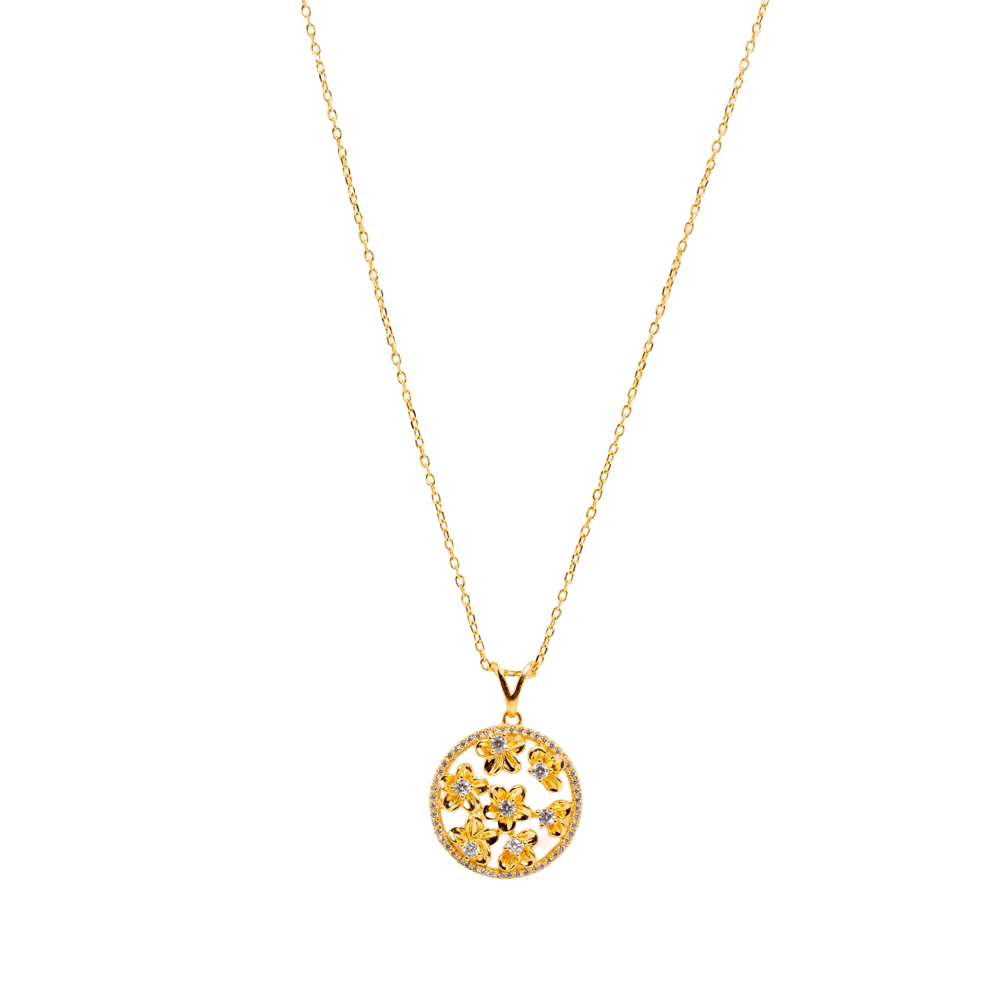 Floral Garden Medallion Necklace