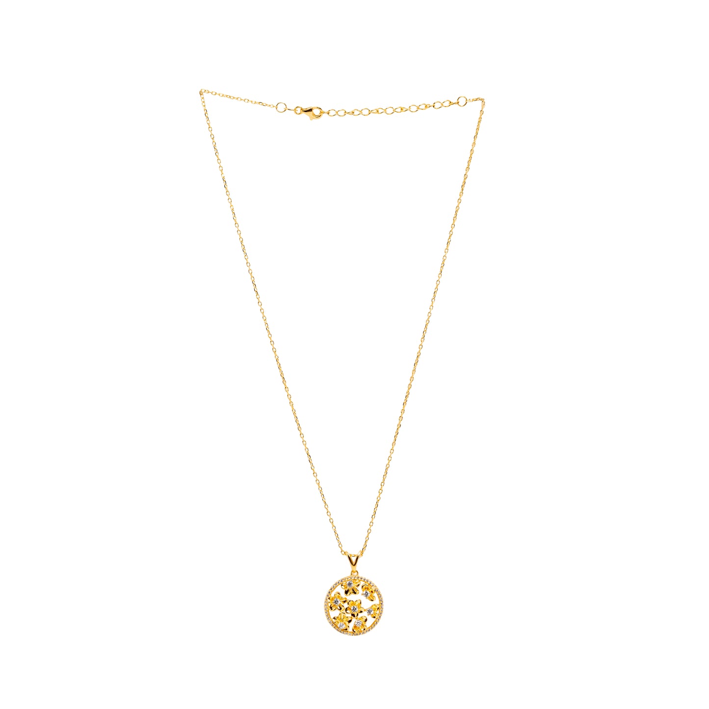 Floral Garden Medallion Necklace