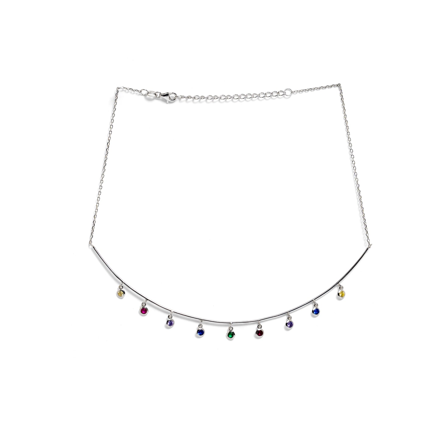 Rainbow Charm Collar Necklace