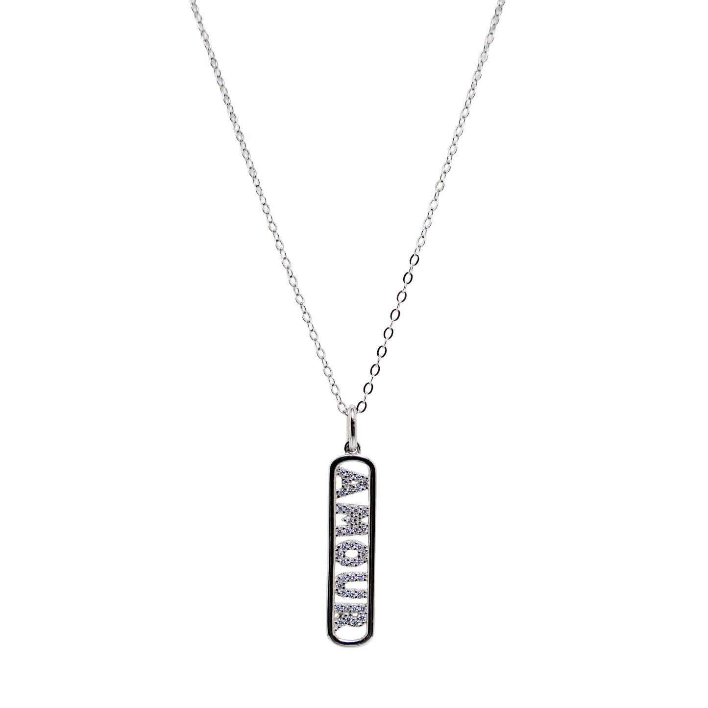 Crystal 'Amour' Pavé Bar Necklace