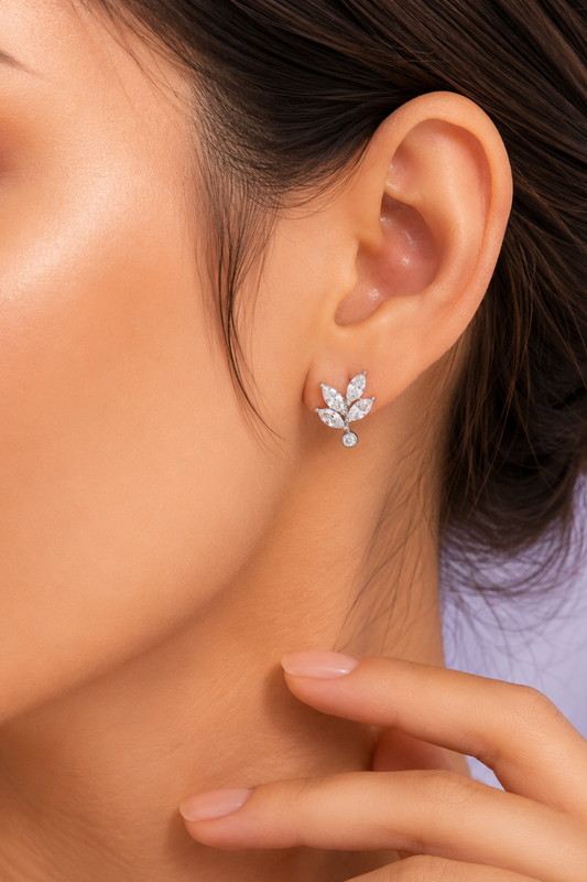 Celeste Leaf Studs