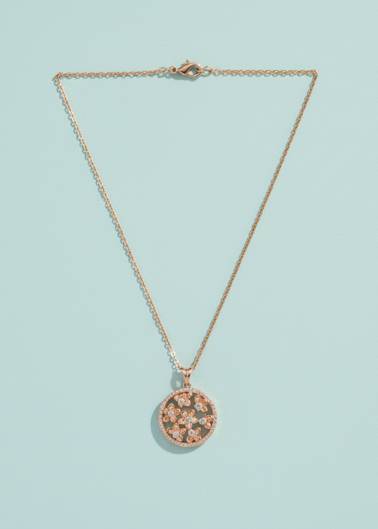 Floral Garden Medallion Necklace