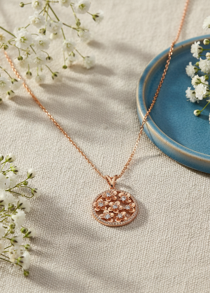 Floral Garden Medallion Necklace