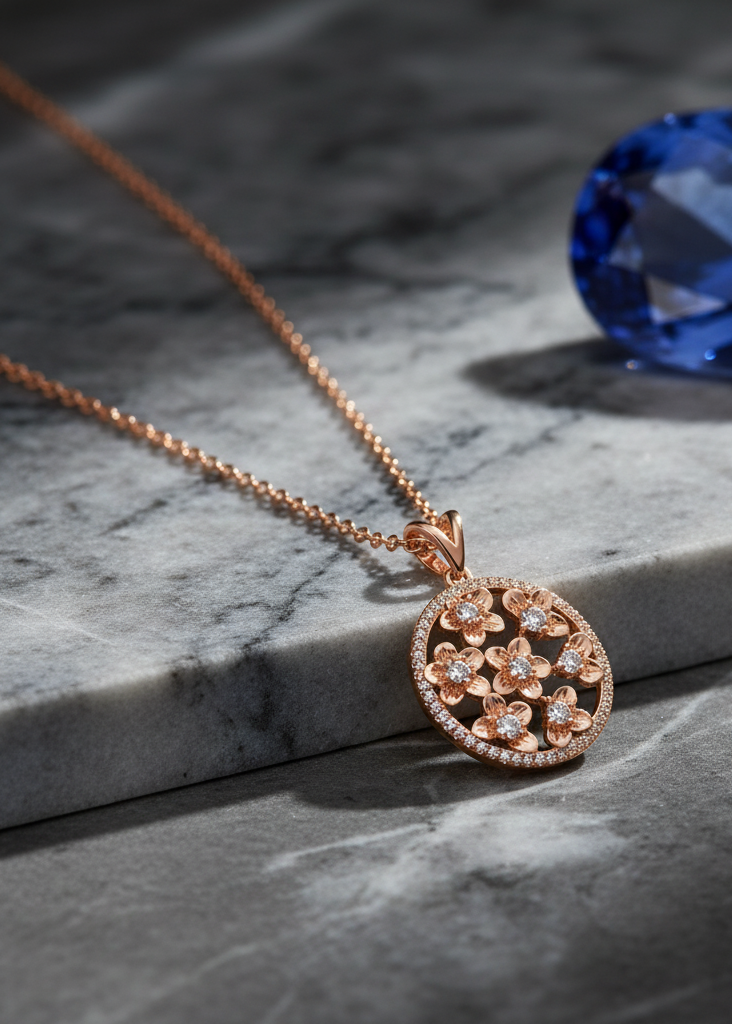 Floral Garden Medallion Necklace