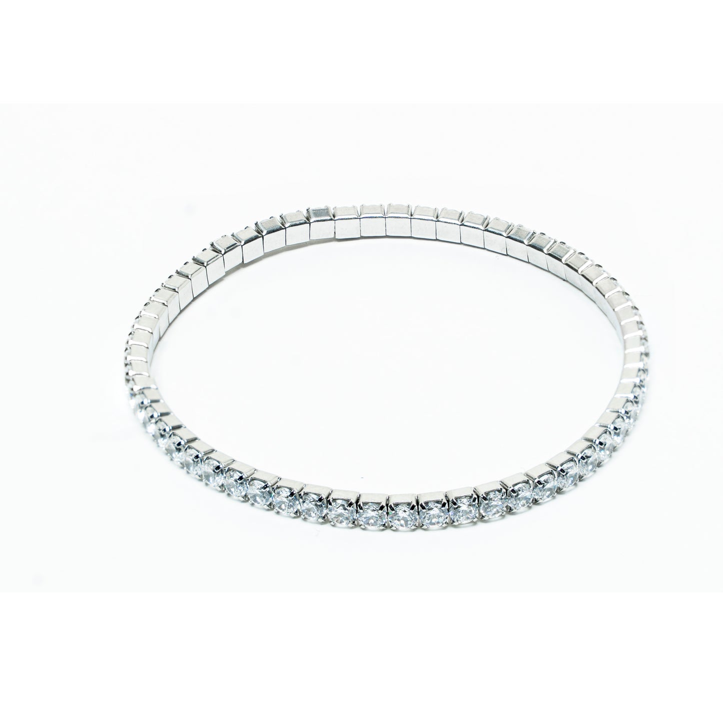 Classic Crystal Stretch Tennis Bracelet | Sterling Silver