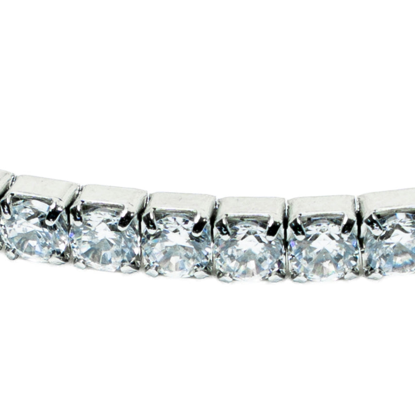 Classic Crystal Stretch Tennis Bracelet | Sterling Silver