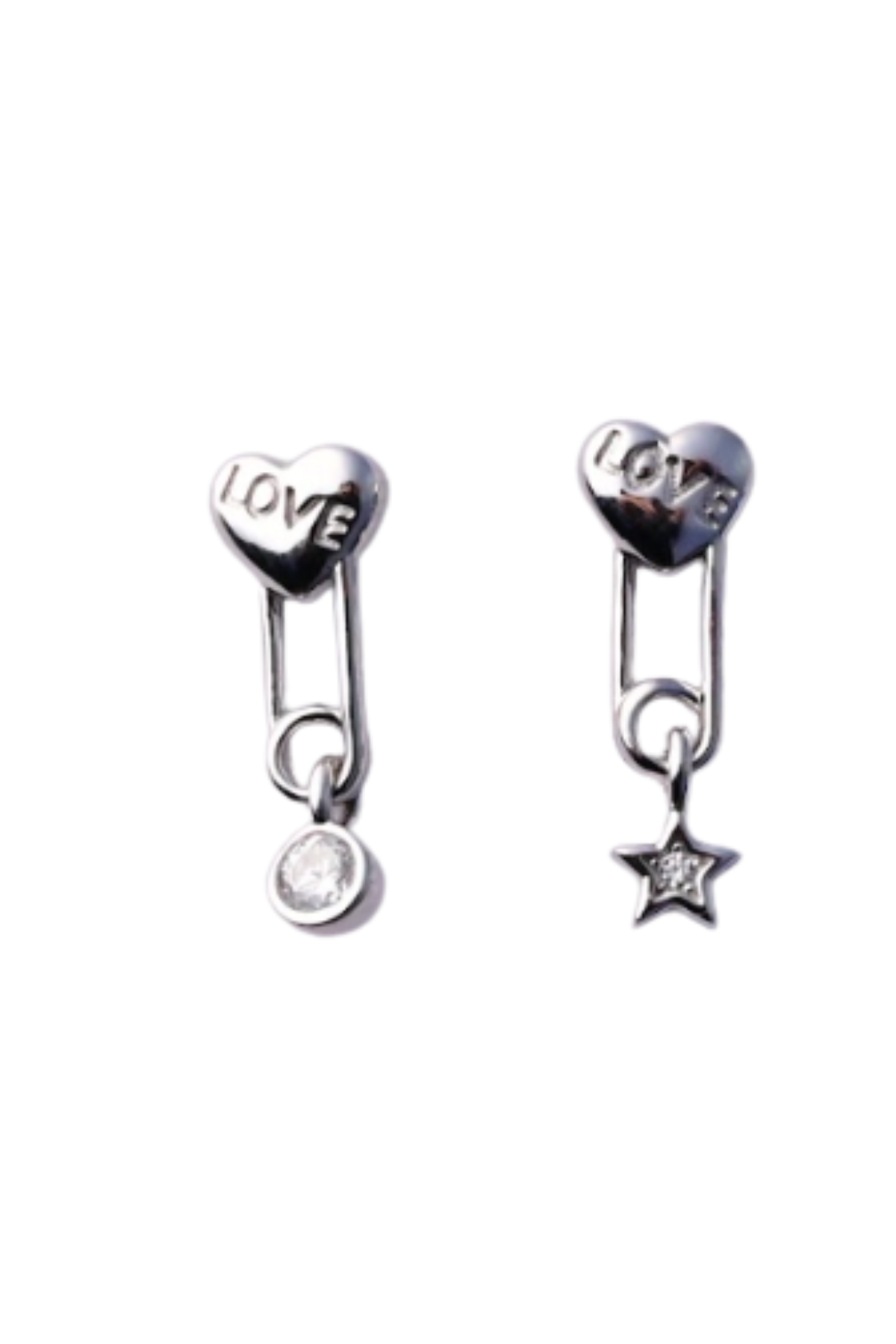 Love Lock Mismatched Stud Earrings