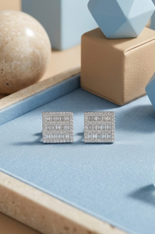 Luna Grid Studs
