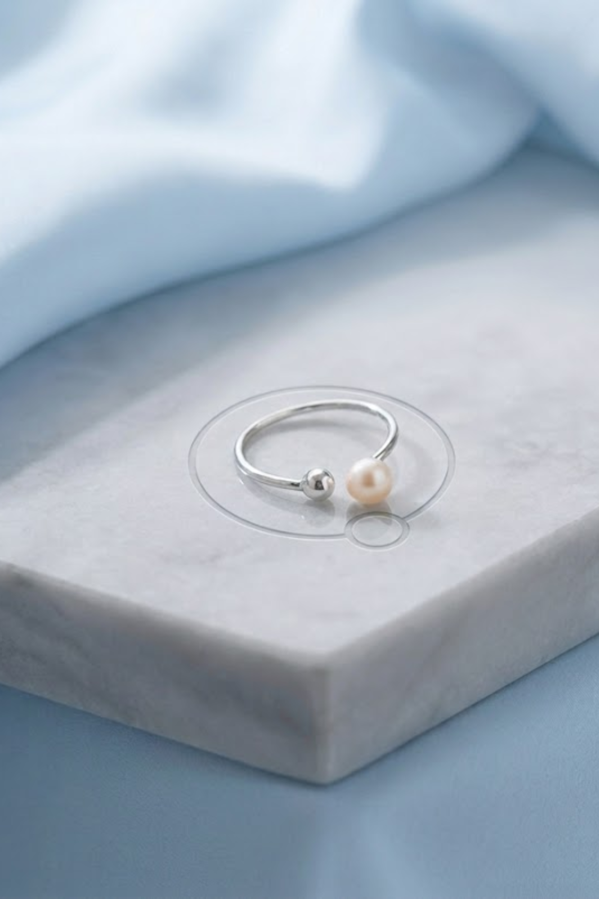 Luna Open Pearl Ring