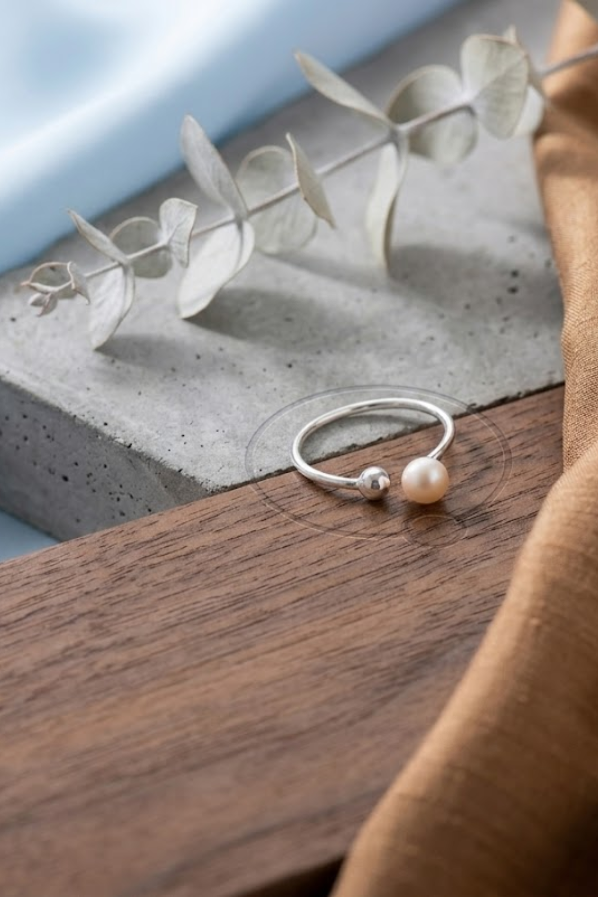 Luna Open Pearl Ring