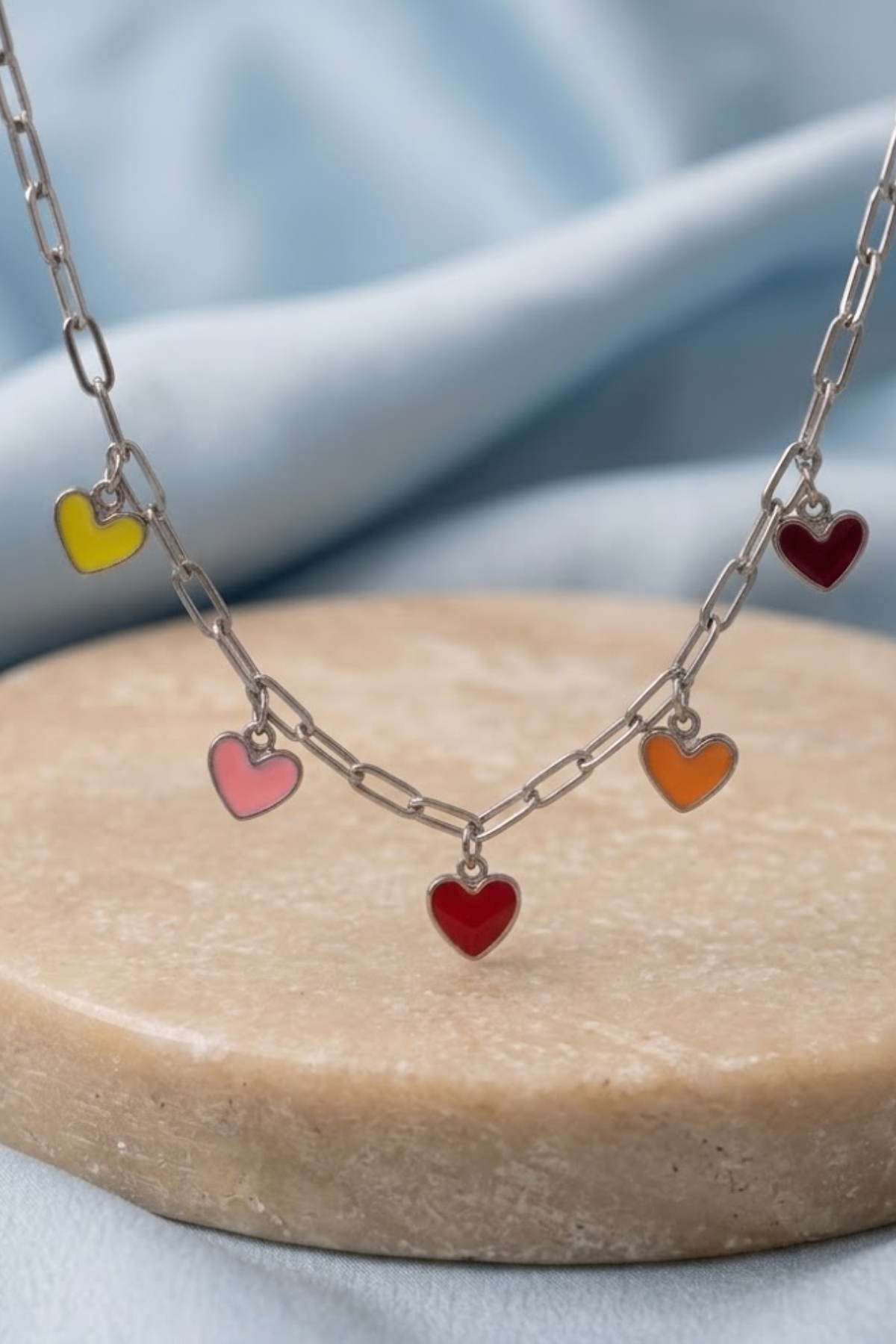 Rainbow Hearts Necklace