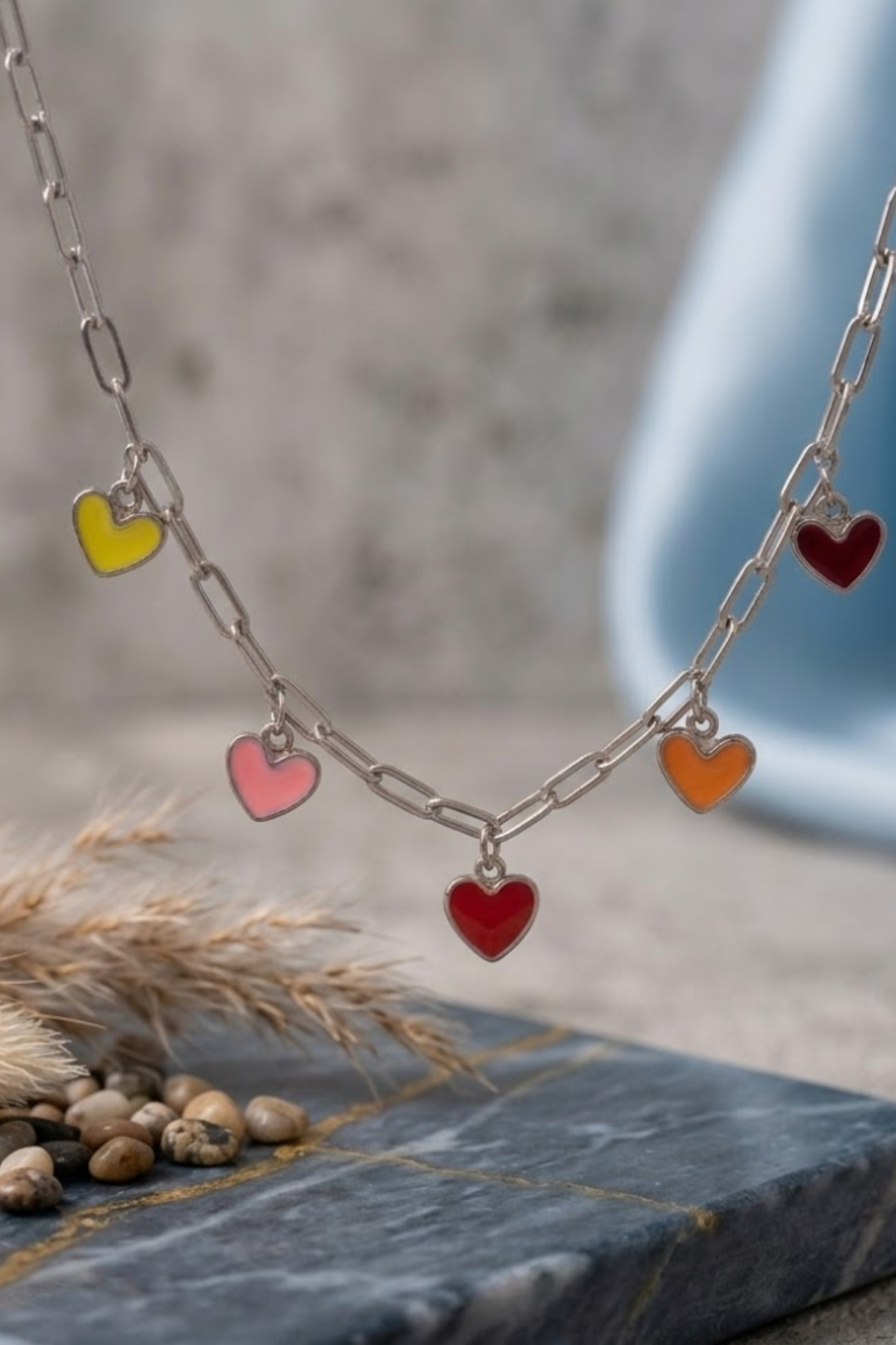 Rainbow Hearts Necklace