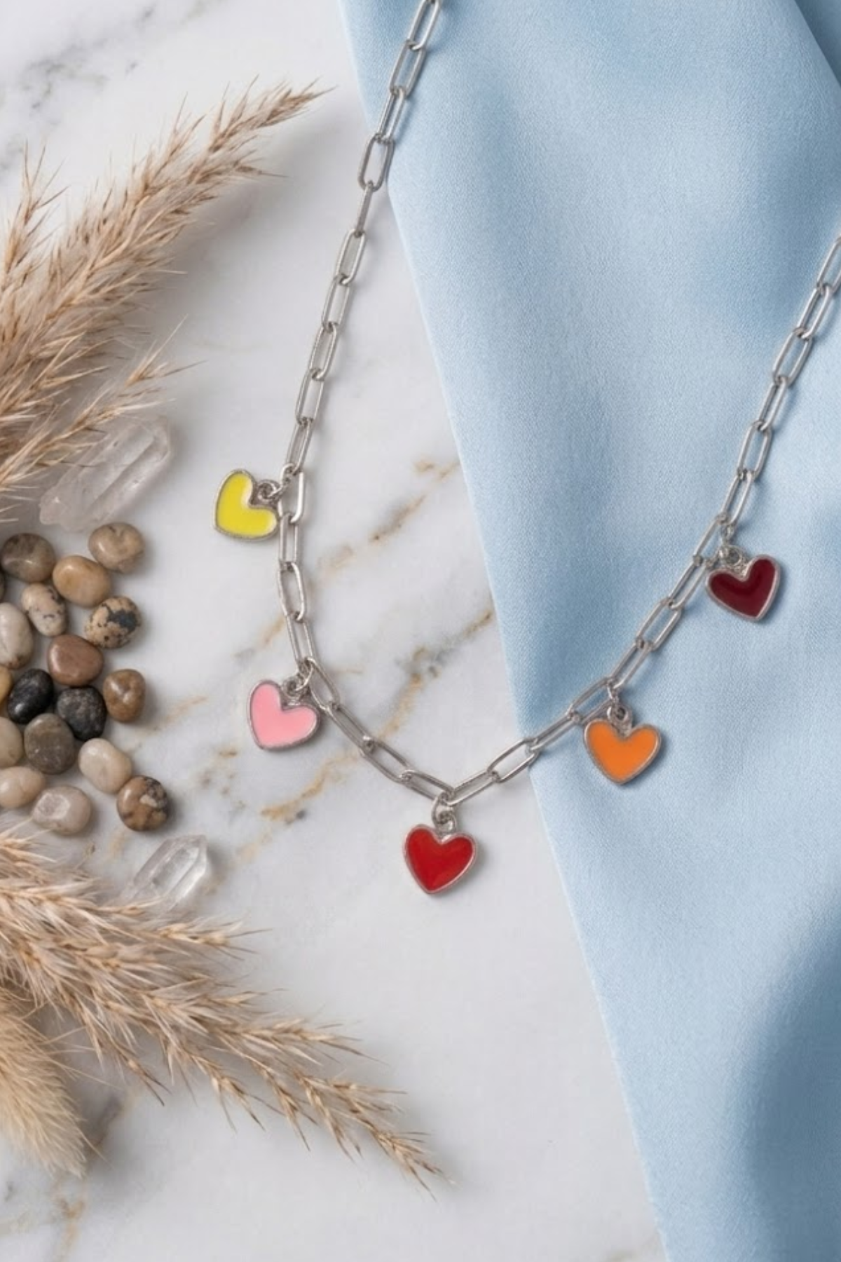 Rainbow Hearts Necklace