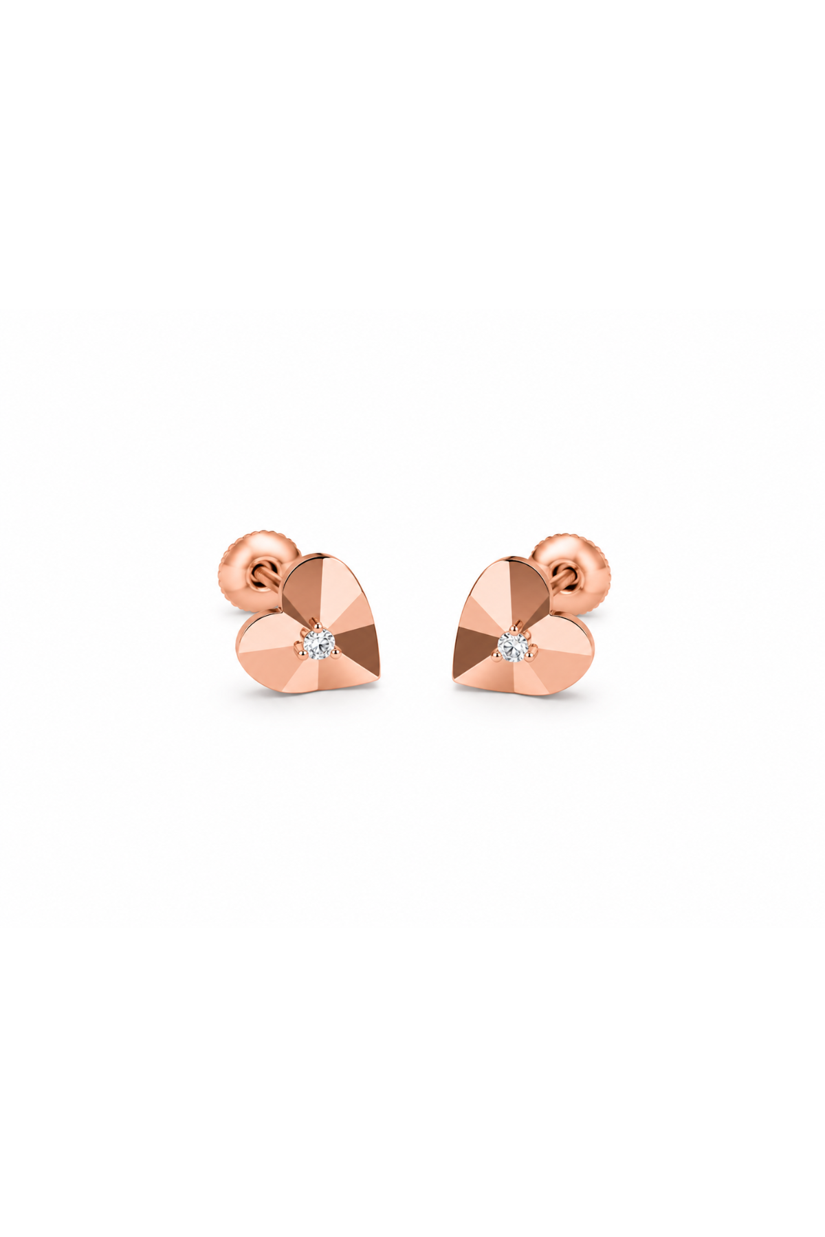 Rosé Heart Studs