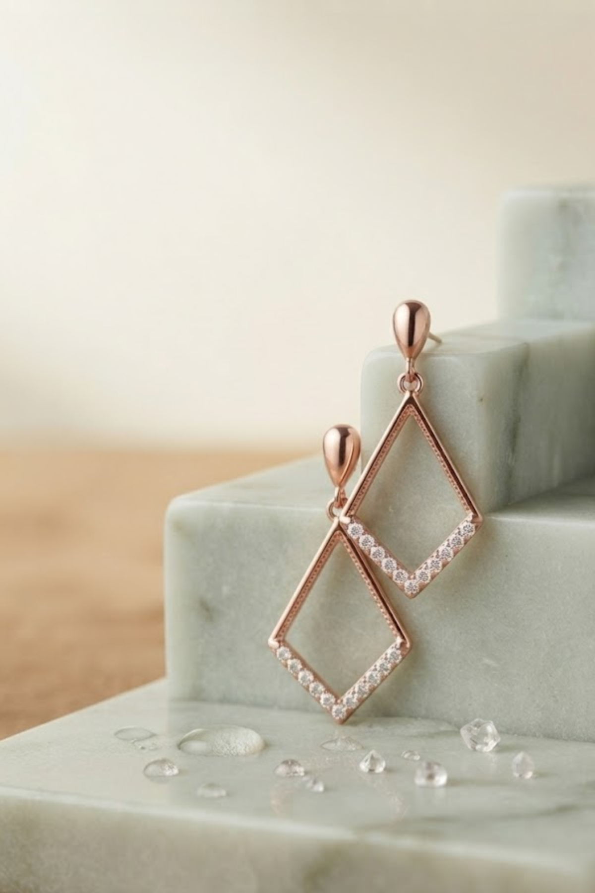 Rosé Prism Earrings