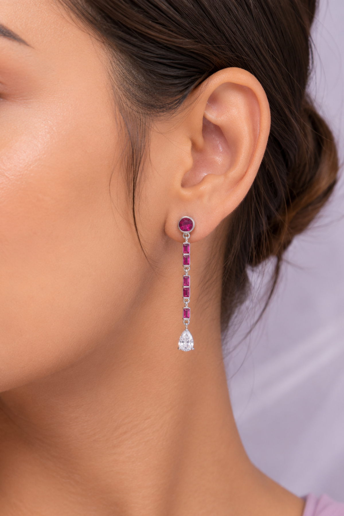 Ruby Cascade Earrings