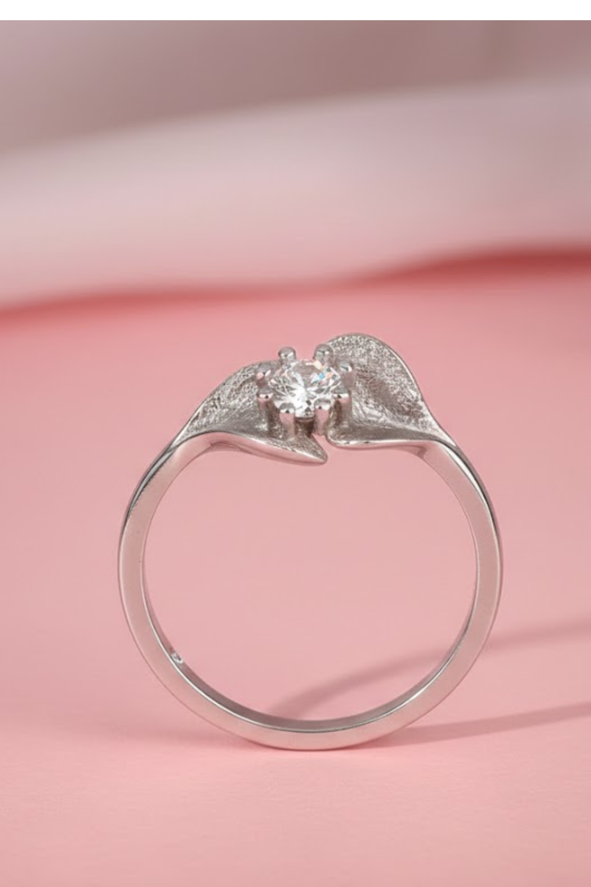 Silver Organic Twist Solitaire Ring  | 925 Sterling Silver