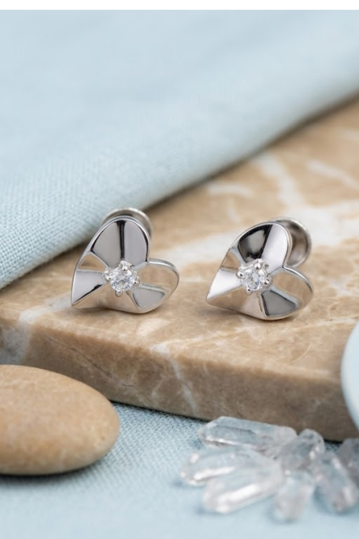 Tiny Heart Studs