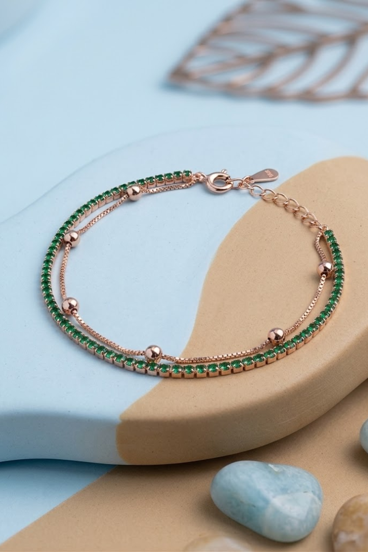 Verde Rosé Tennis Bracelet