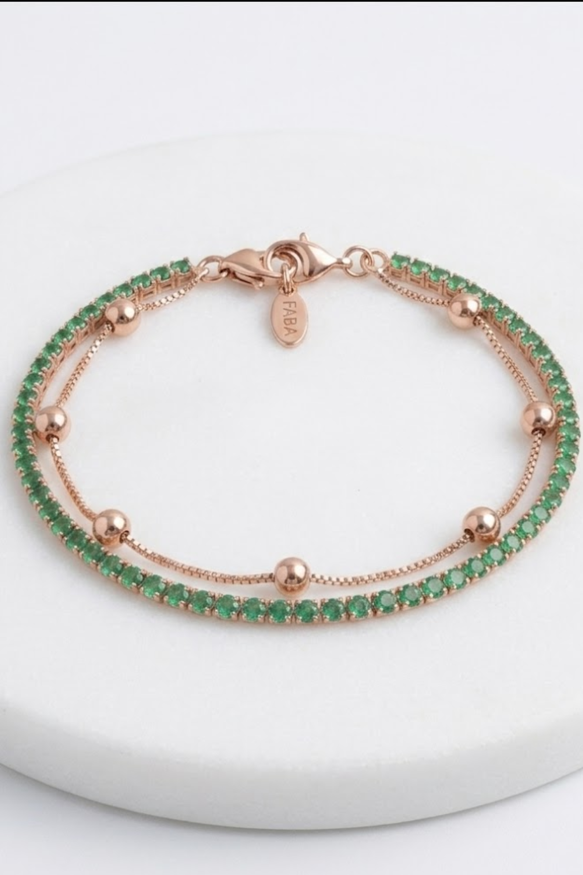 Verde Rosé Tennis Bracelet